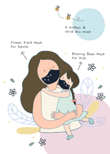 Flower Field Mask for Adults